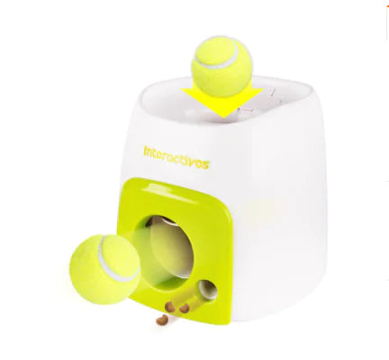 Interactive Pet Toy with Tennis Ball Feeder for Dogs