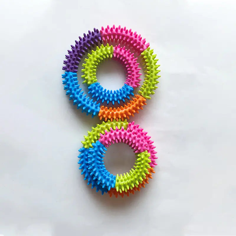 Rubber Thorn Ring Toy for Pet Bite Resistance