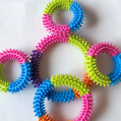 Rubber Thorn Ring Toy for Pet Bite Resistance