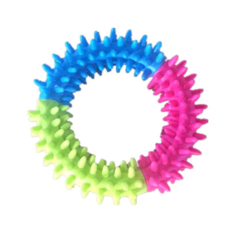 Rubber Thorn Ring Toy for Pet Bite Resistance
